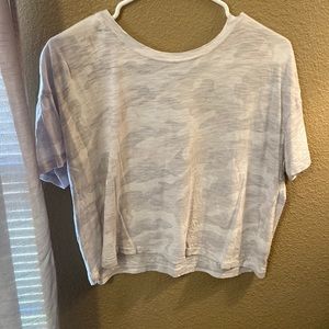 White Camo Crop Top